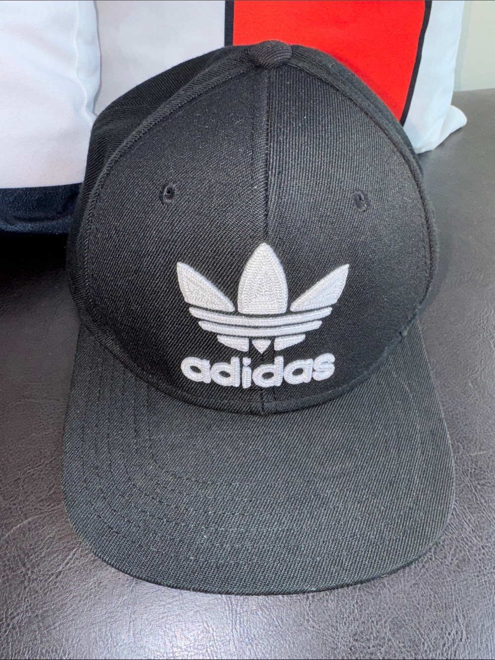 MAKE OFFER! adidas Black Cap with White Trefoil Logo Hat baseball snapback